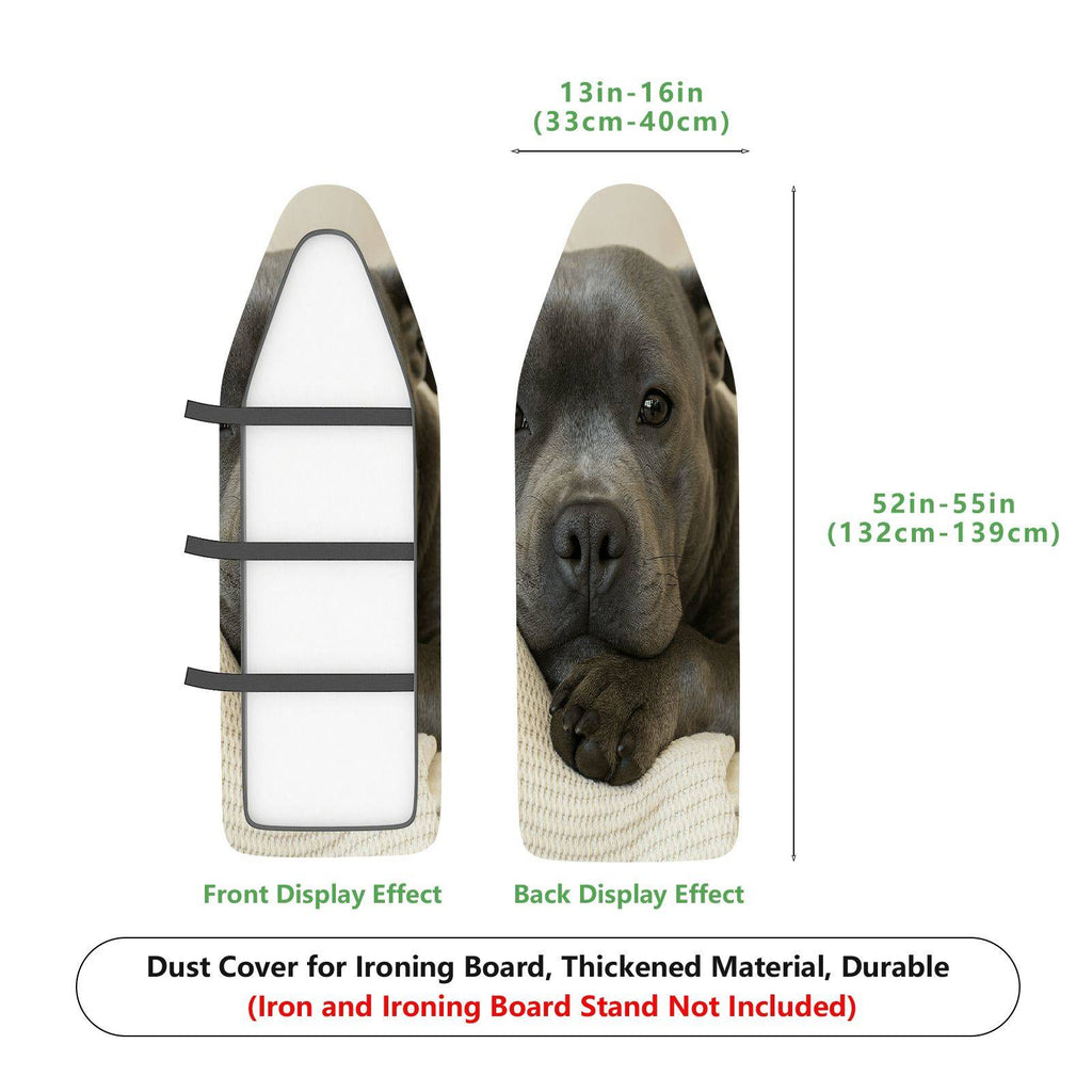 1-Piece Dog Print Gray Adorable  Ironing Board Cover, Universal Size, Without Board