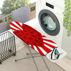 1-Piece Red Rose Striped Floral  Ironing Board Cover, Universal Size, Without Board