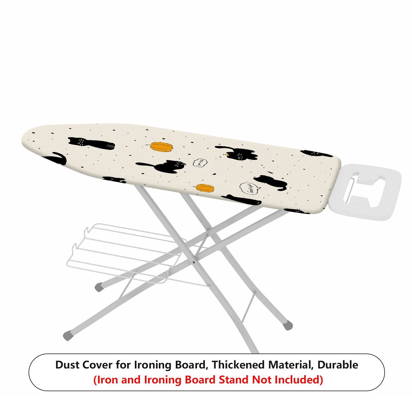 1-Piece Black Cat Pumpkin Halloween  Ironing Board Cover, Universal Size, Without Board