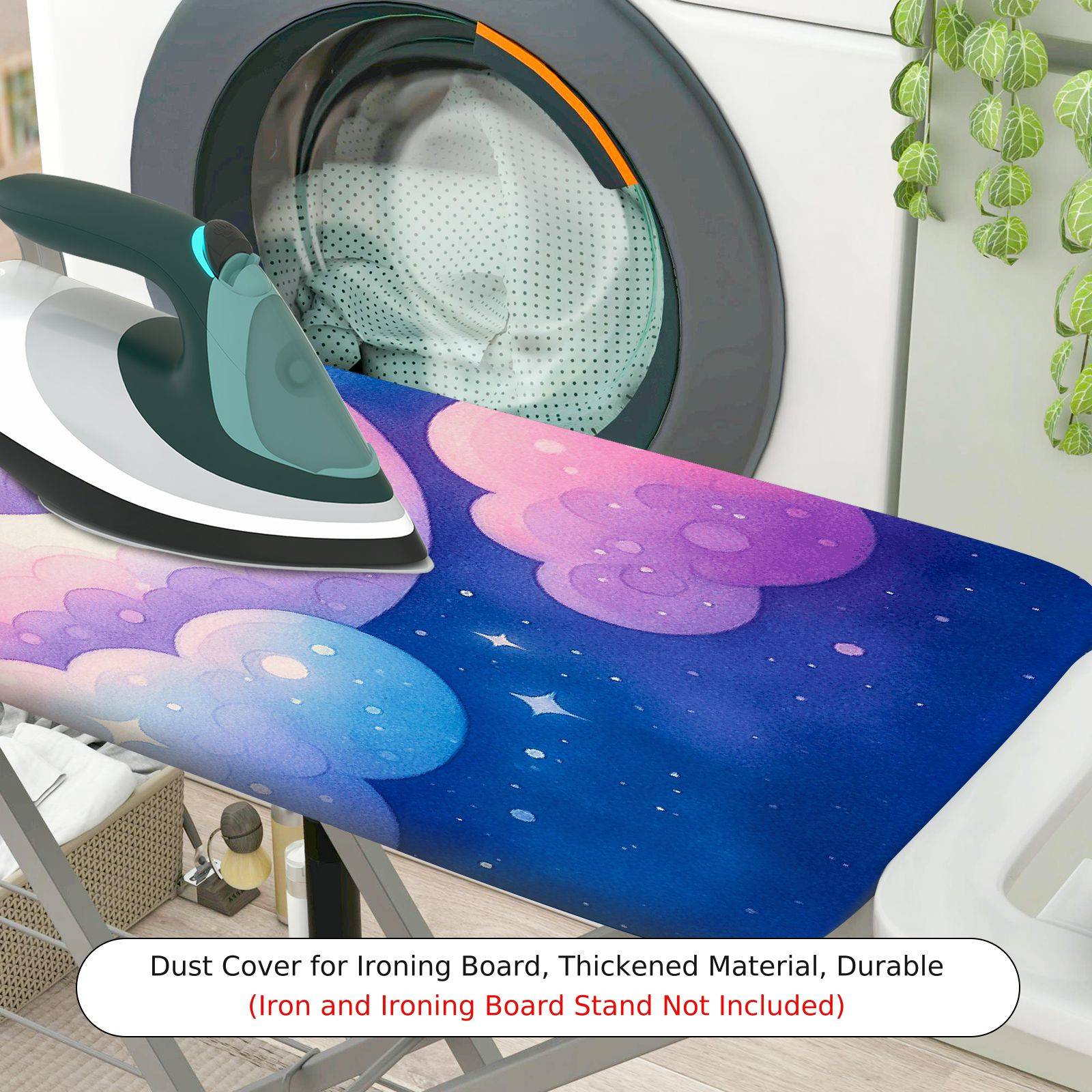 1-Piece Moon Star Cloud  Ironing Board Cover, Universal Size, Without Board