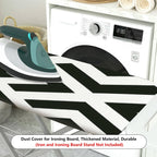 1-Piece Geometric Diamond Pattern Black and White  Ironing Board Cover, Universal Size, Without Board