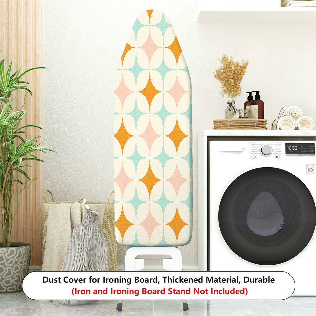 1-Piece Geometric Pattern Retro Style Pastel Colors  Ironing Board Cover, Universal Size, Without Board