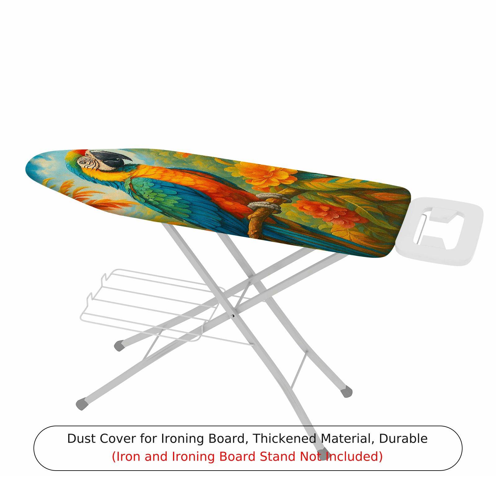 1-Piece Tropical Parrot Floral Artistic  Ironing Board Cover, Universal Size, Without Board