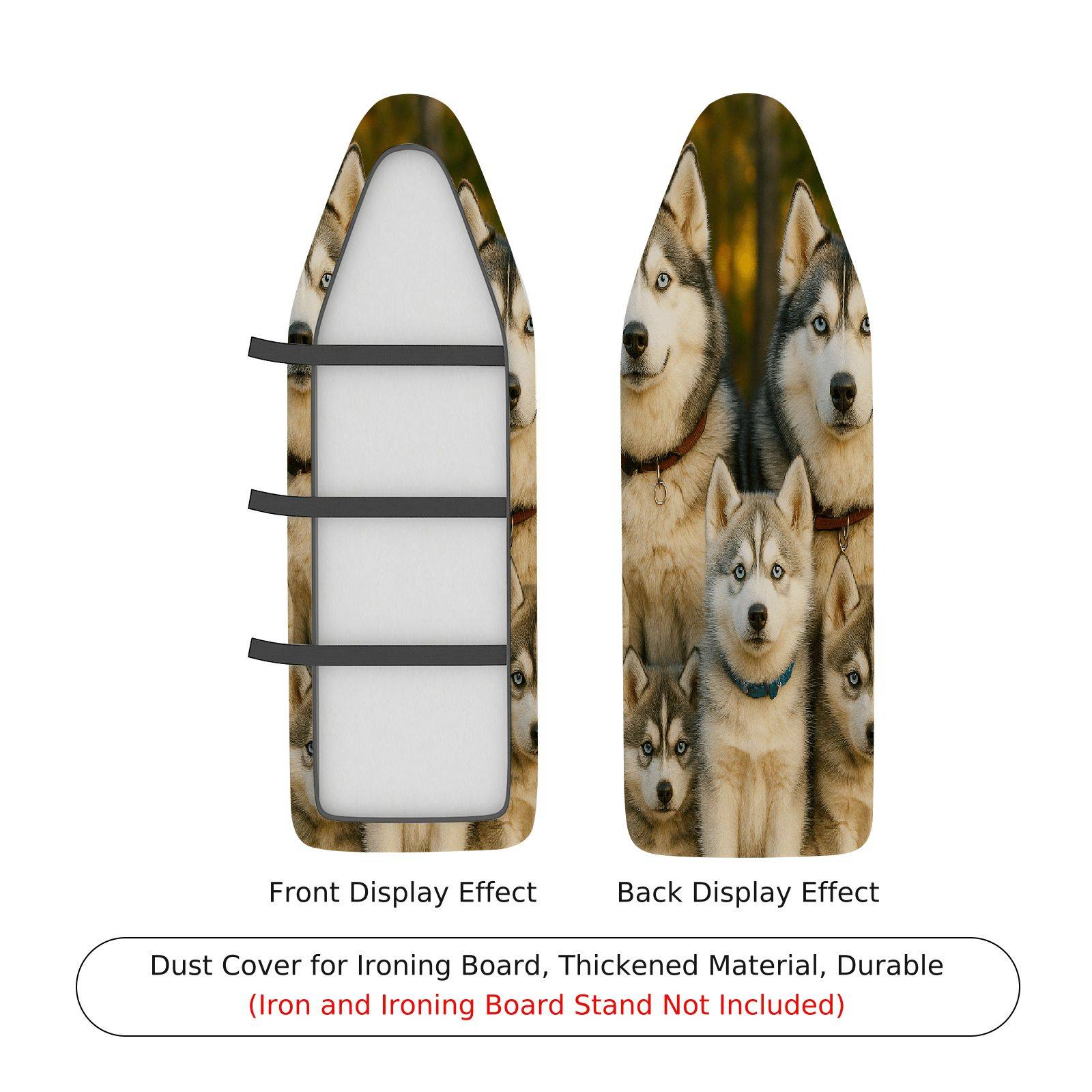 1-Piece Dog Husky Animal  Ironing Board Cover, Universal Size, Without Board