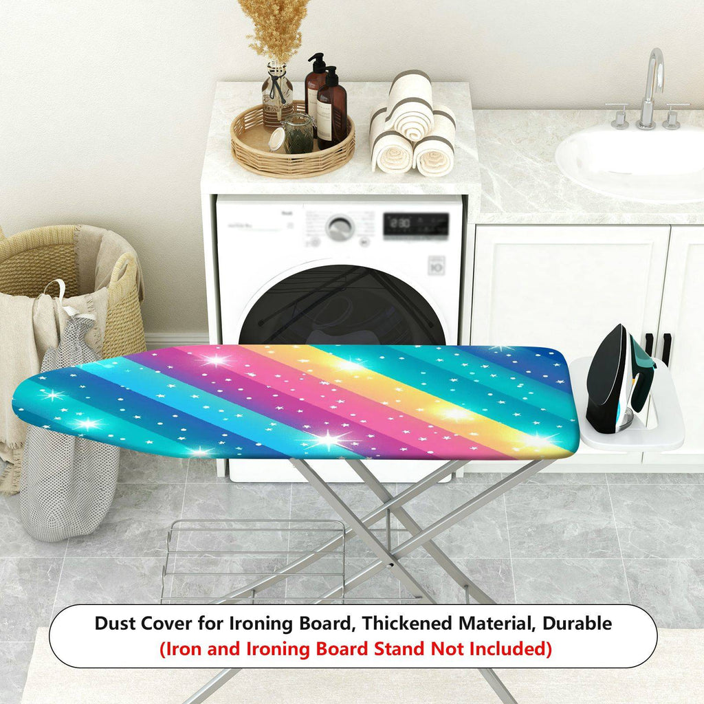 1-Piece Rainbow Sparkle Star  Ironing Board Cover, Universal Size, Without Board
