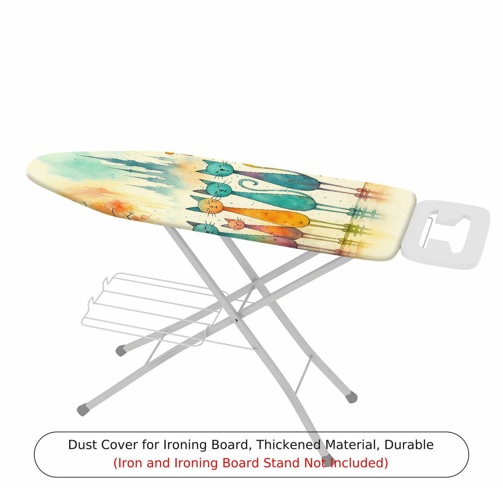 1-Piece Colorful Cat Abstract  Ironing Board Cover, Universal Size, Without Board