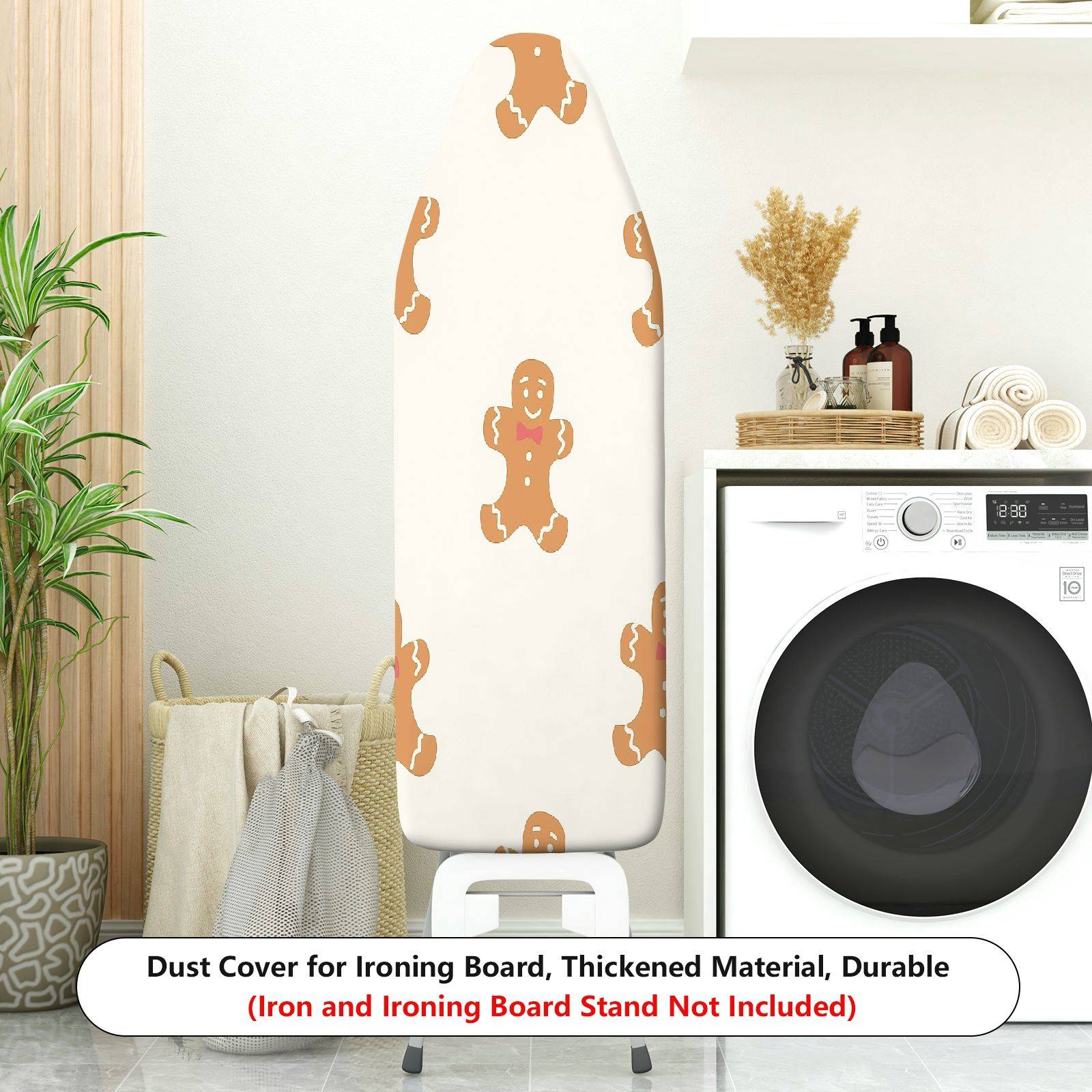 1-Piece Gingerbread Christmas Decorative  Ironing Board Cover, Universal Size, Without Board