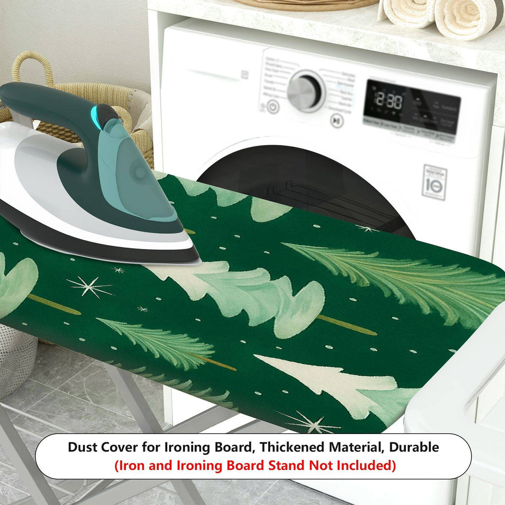 1-Piece Christmas Tree Pattern Forest Green Theme  Ironing Board Cover, Universal Size, Without Board