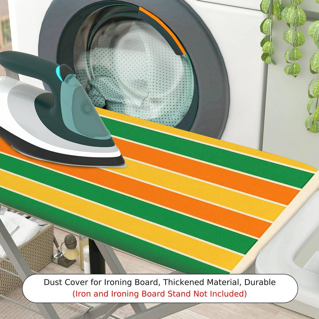 1-Piece Colorful Vibrant Striped  Ironing Board Cover, Universal Size, Without Board