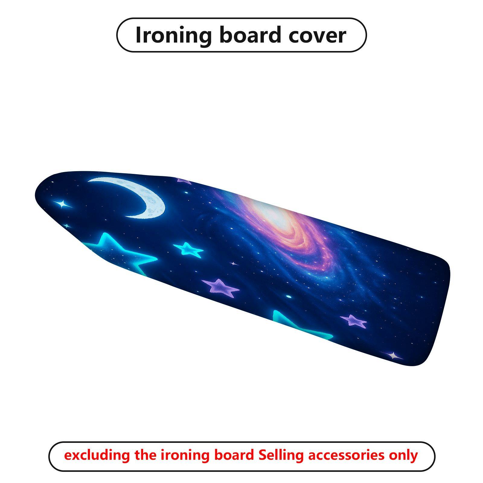 1-Piece Galaxy Stars Moon  Ironing Board Cover, Universal Size, Without Board