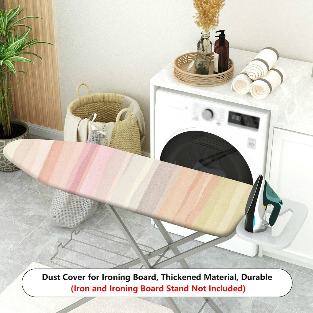 1-Piece Pastel Striped Gradient  Ironing Board Cover, Universal Size, Without Board