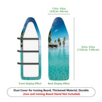 1-Piece Tropical Beach Blue Lagoon Scenic  Ironing Board Cover, Universal Size, Without Board