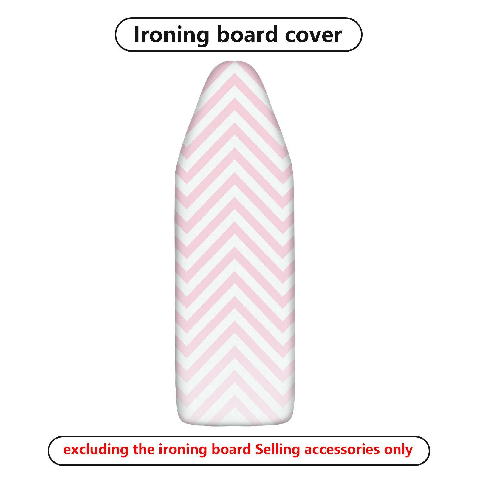 1-Piece Pink Chevron Pattern Striped Decorative  Ironing Board Cover, Universal Size, Without Board