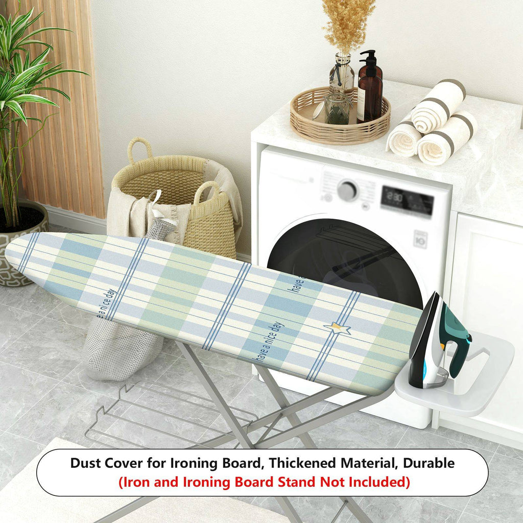 1-Piece Plaid Star Nice Day  Ironing Board Cover, Universal Size, Without Board