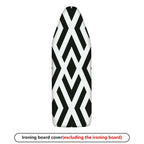 1-Piece Geometric Diamond Pattern Black and White  Ironing Board Cover, Universal Size, Without Board