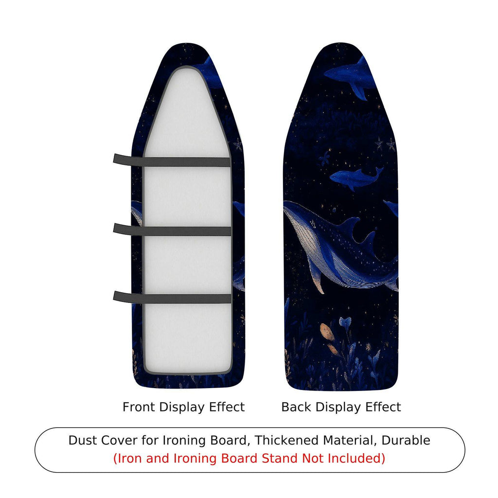 1-Piece Celestial Whale Starry Night Ocean  Ironing Board Cover, Universal Size, Without Board