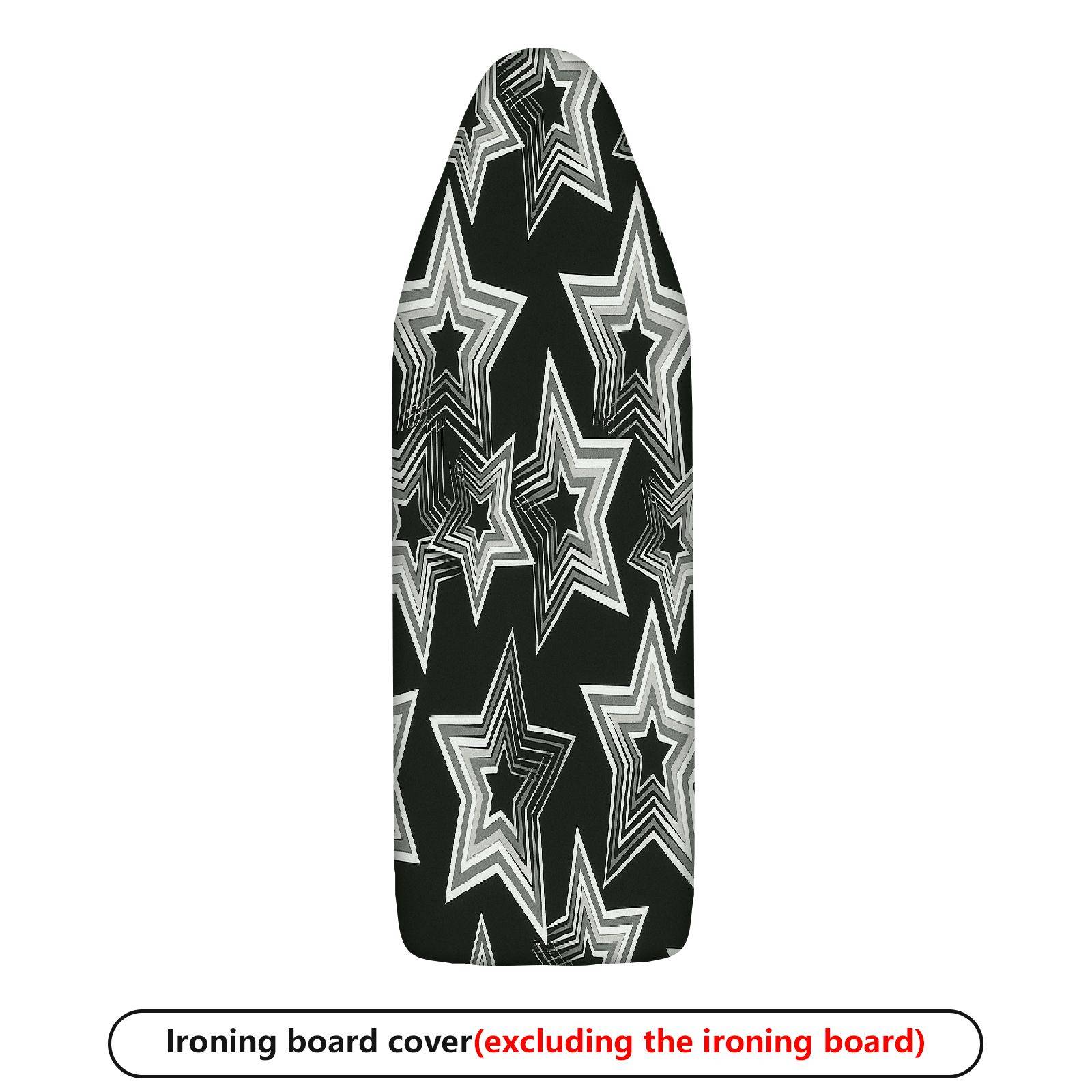 1-Piece Star Pattern Black White Modern  Ironing Board Cover, Universal Size, Without Board