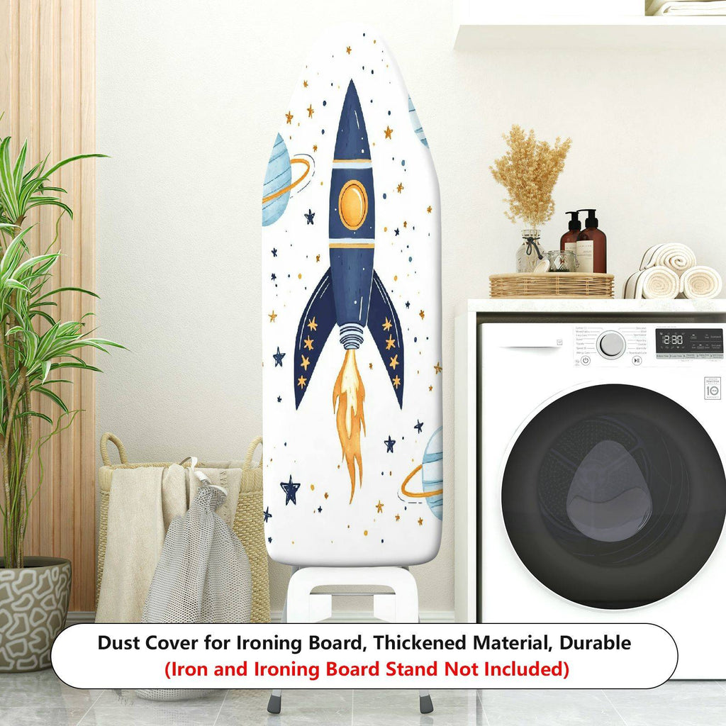 1-Piece Rocket Planet Star  Ironing Board Cover, Universal Size, Without Board
