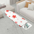 1-Piece Star Red Pattern White Background  Ironing Board Cover, Universal Size, Without Board