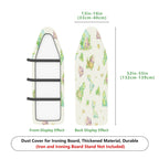1-Piece Dinosaur Green Plants Animal  Ironing Board Cover, Universal Size, Without Board