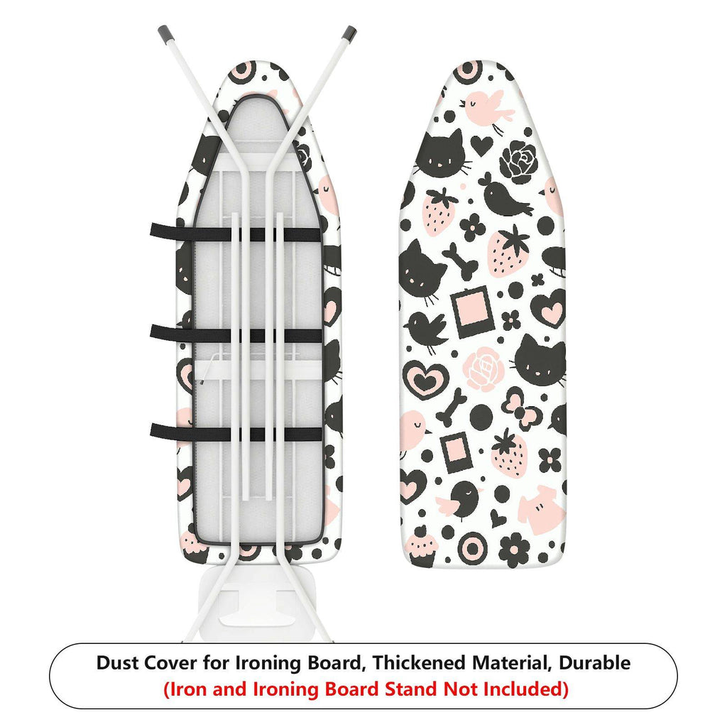 1-Piece Cat Bird Flower  Ironing Board Cover, Universal Size, Without Board