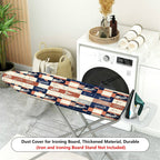 1-Piece Retro Check Floral  Ironing Board Cover, Universal Size, Without Board