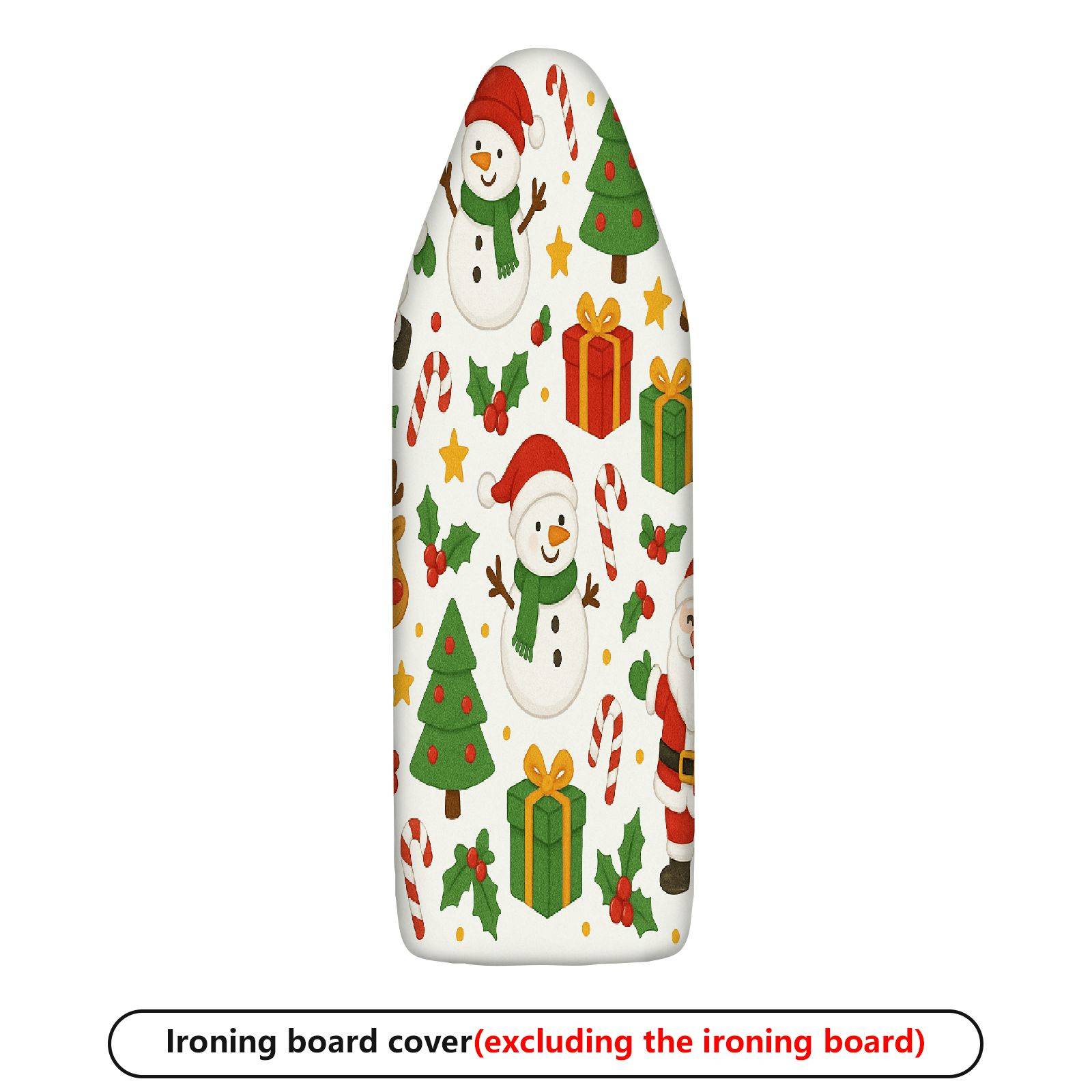 1-Piece Christmas Snowman Gift  Ironing Board Cover, Universal Size, Without Board