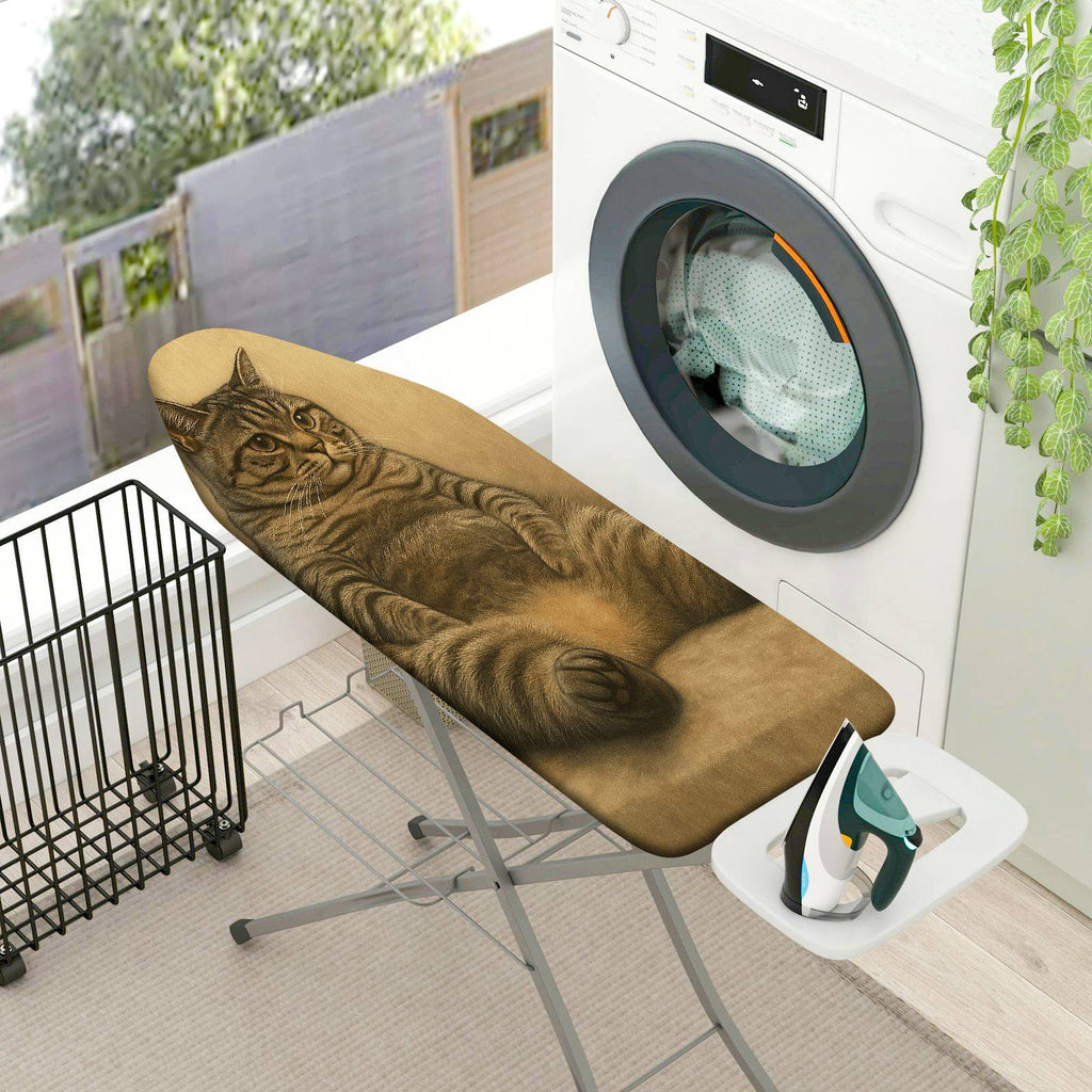 1-Piece Cat Animal Fun Art  Ironing Board Cover, Universal Size, Without Board