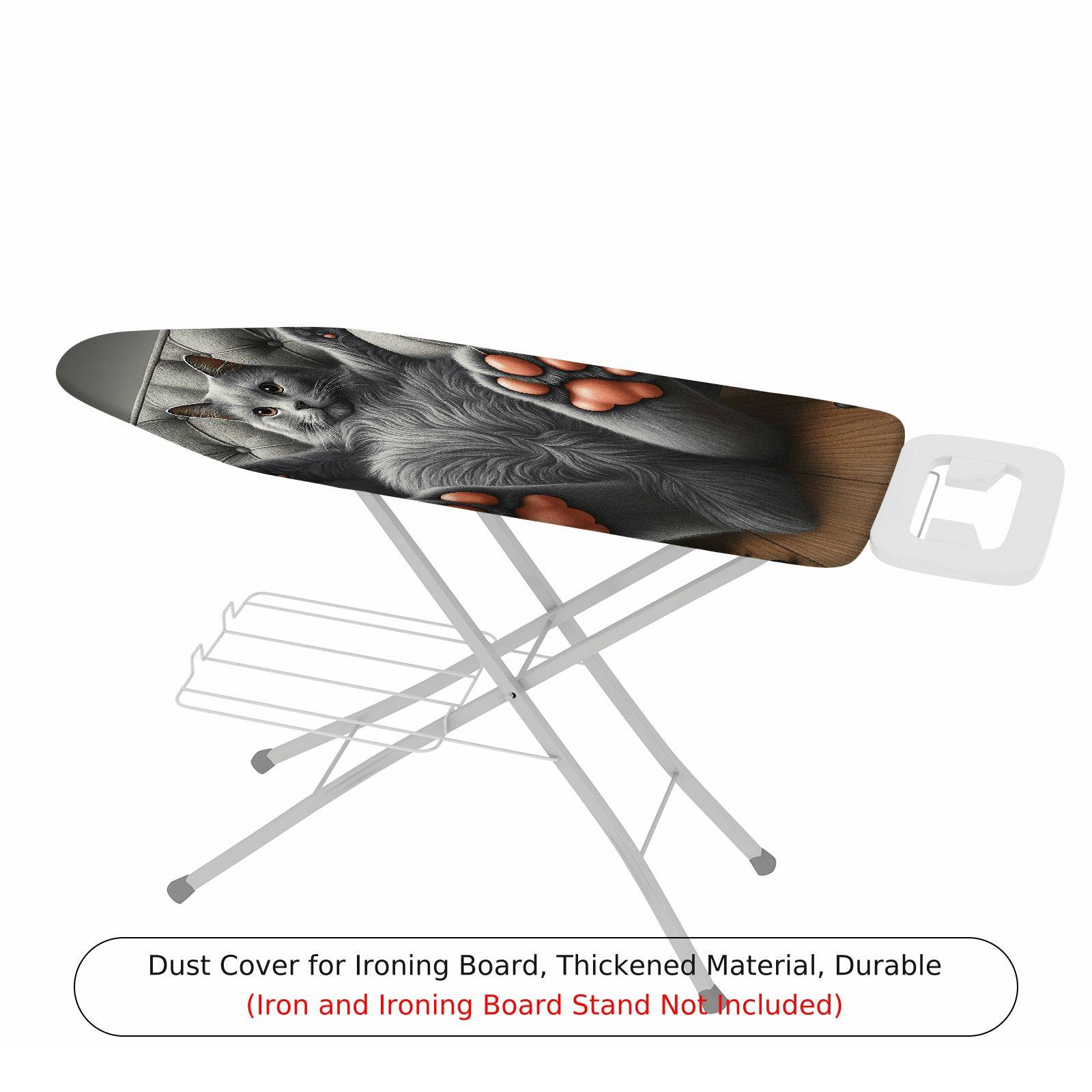 1-Piece Cat Paw Print Fur  Ironing Board Cover, Universal Size, Without Board