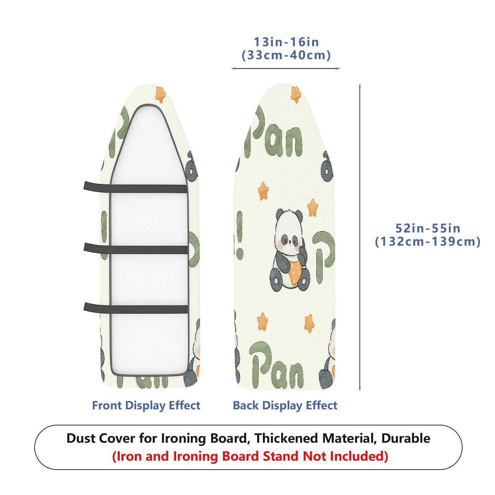 1-Piece Panda Star  Ironing Board Cover, Universal Size, Without Board