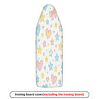 1-Piece Colorful Hearts Stars Bows  Ironing Board Cover, Universal Size, Without Board