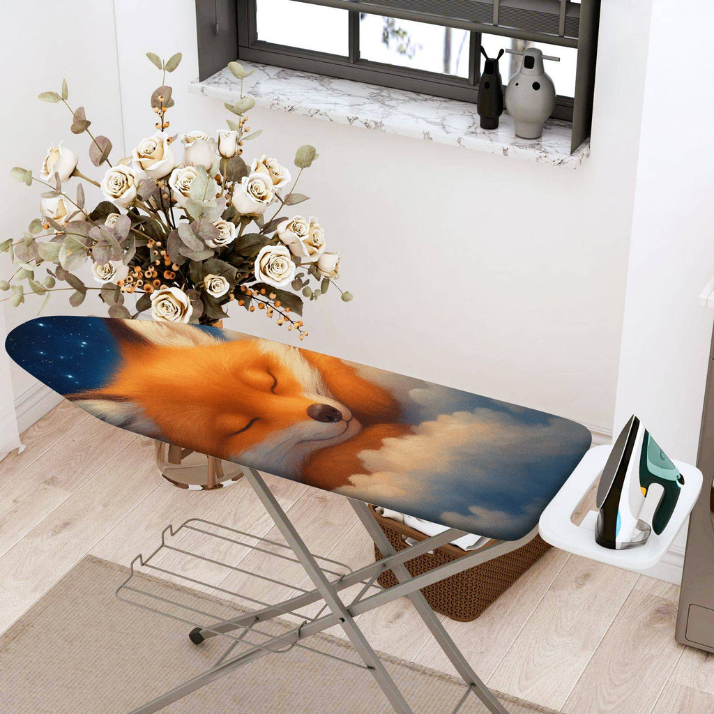 1-Piece Sleepy Fox Starry  Ironing Board Cover, Universal Size, Without Board