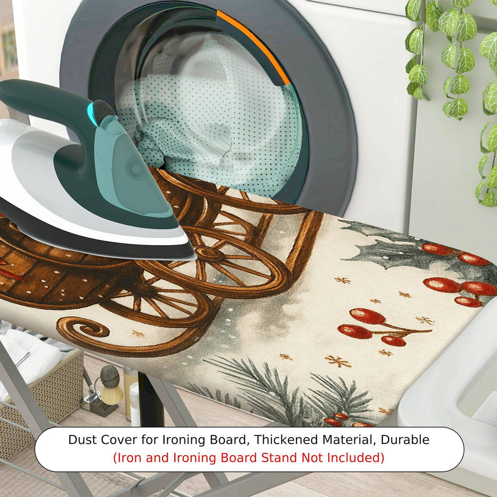 1-Piece Christmas Santa Sleigh  Ironing Board Cover, Universal Size, Without Board