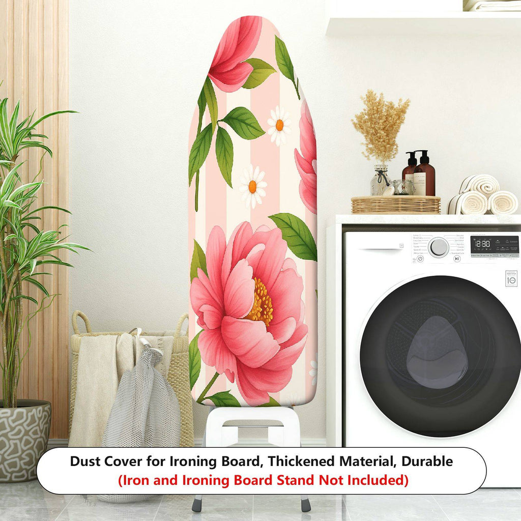 1-Piece Floral Striped Pastel  Ironing Board Cover, Universal Size, Without Board