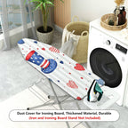 1-Piece Patriotic Stars Stripes Hearts  Ironing Board Cover, Universal Size, Without Board