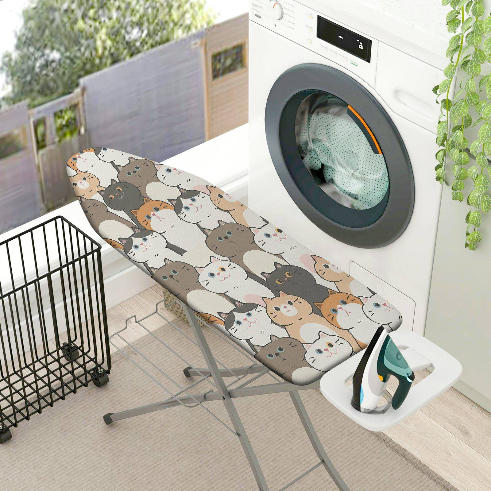 1-Piece Cat Pattern Cute Animal  Ironing Board Cover, Universal Size, Without Board