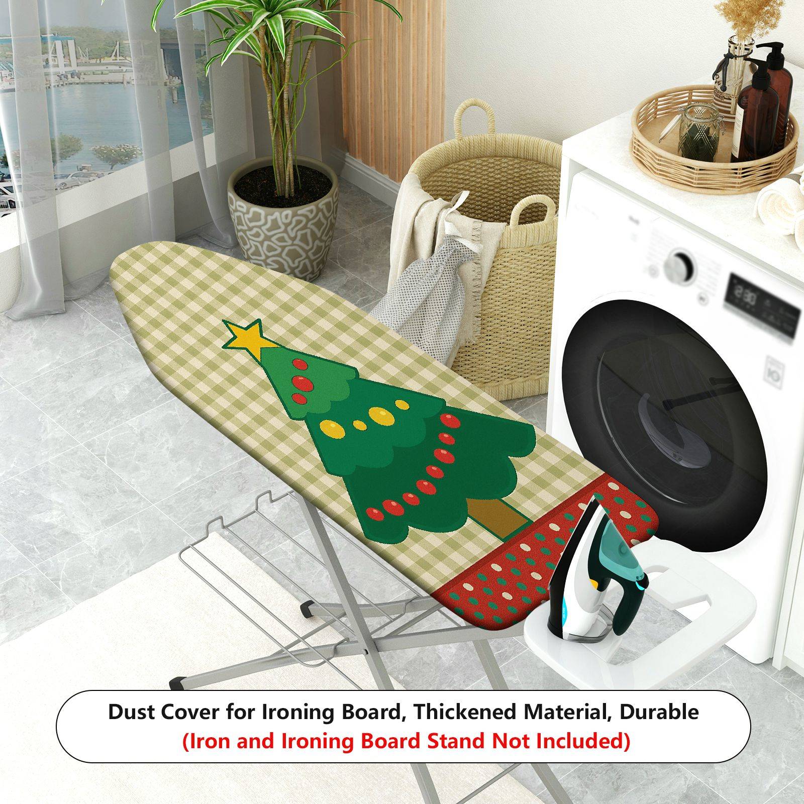 1-Piece Christmas Tree Star Pattern  Ironing Board Cover, Universal Size, Without Board