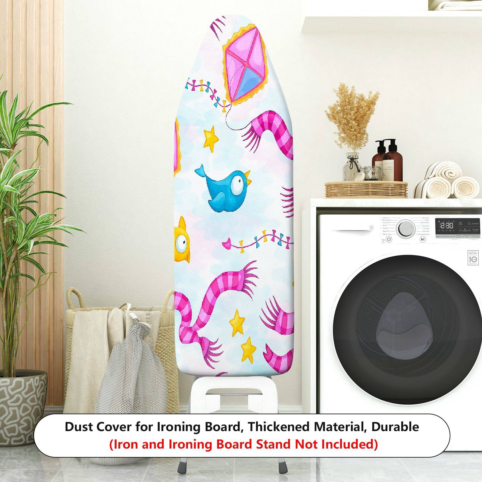 1-Piece Bird Kite Star  Ironing Board Cover, Universal Size, Without Board