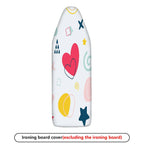1-Piece Heart Star Pattern Abstract Colorful  Ironing Board Cover, Universal Size, Without Board
