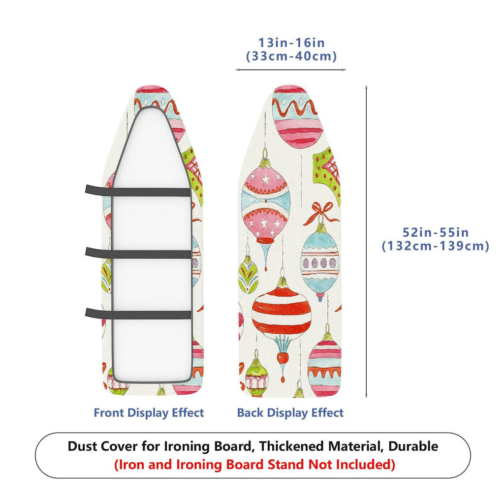 1-Piece Christmas Baubles Festive Ornament  Ironing Board Cover, Universal Size, Without Board