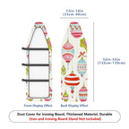 1-Piece Christmas Baubles Festive Ornament  Ironing Board Cover, Universal Size, Without Board