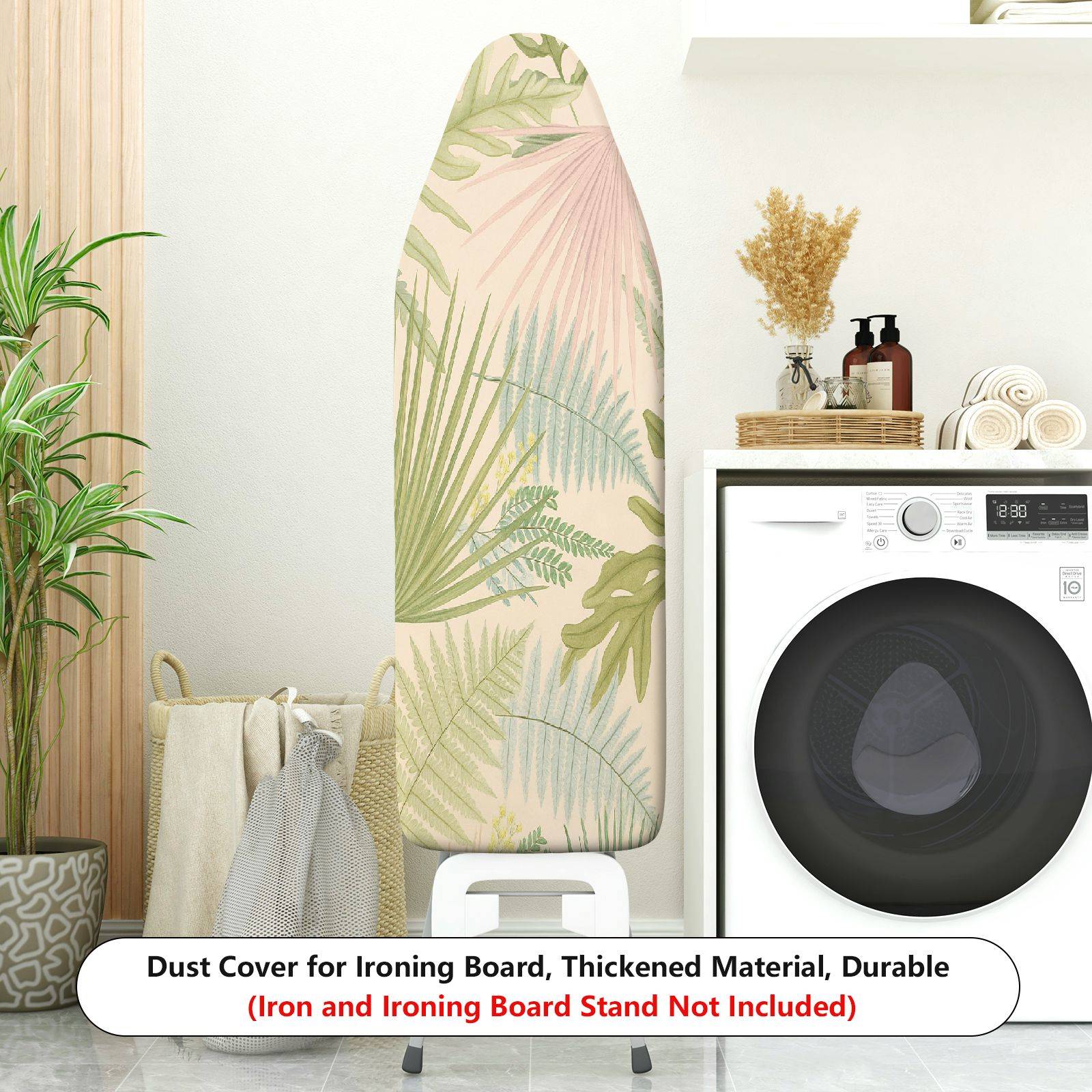 1-Piece tropical leaves greenery botanical  Ironing Board Cover, Universal Size, Without Board