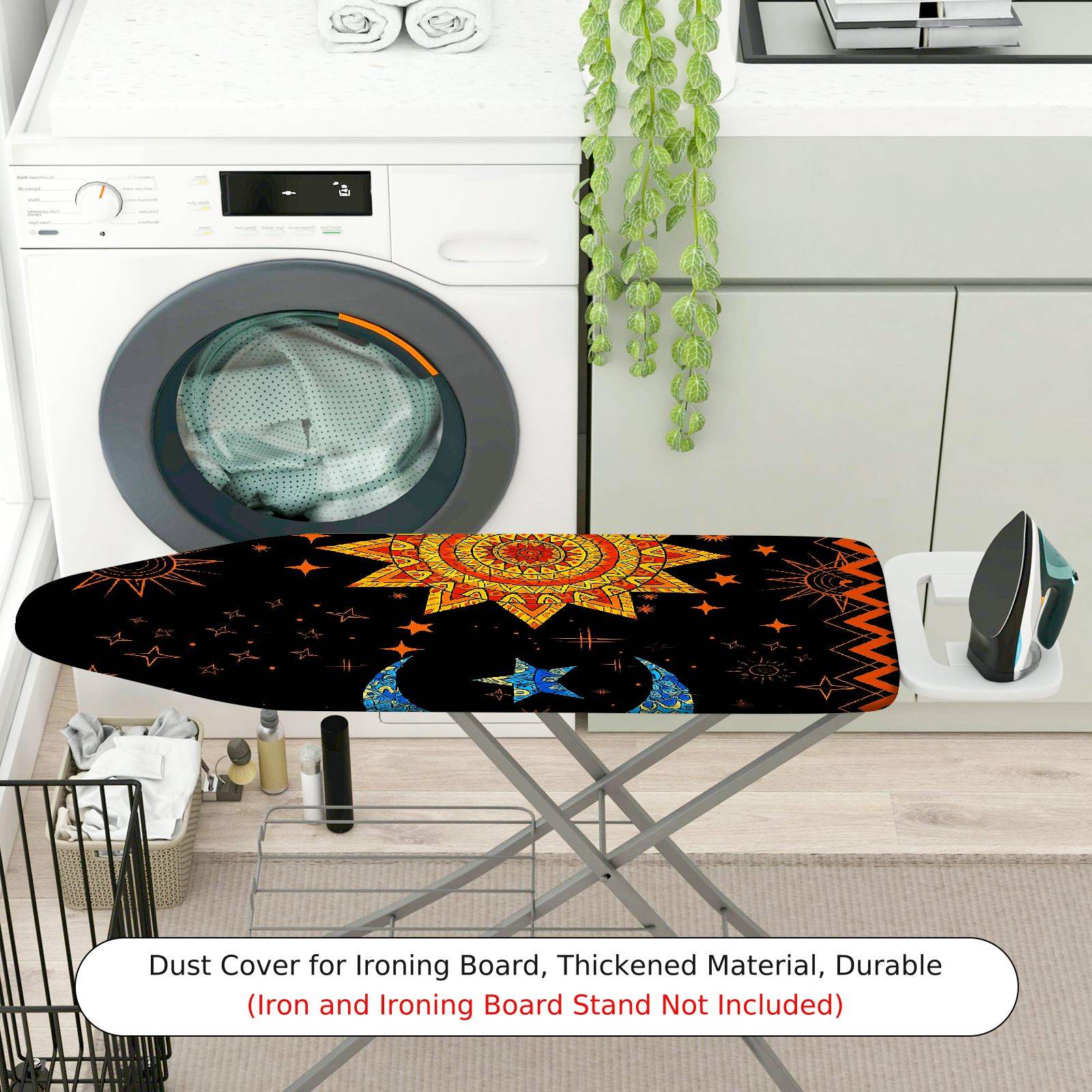 1-Piece Sun Moon Star  Ironing Board Cover, Universal Size, Without Board