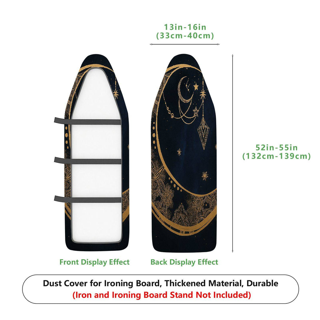 1-Piece Moon Star Pattern Golden  Ironing Board Cover, Universal Size, Without Board
