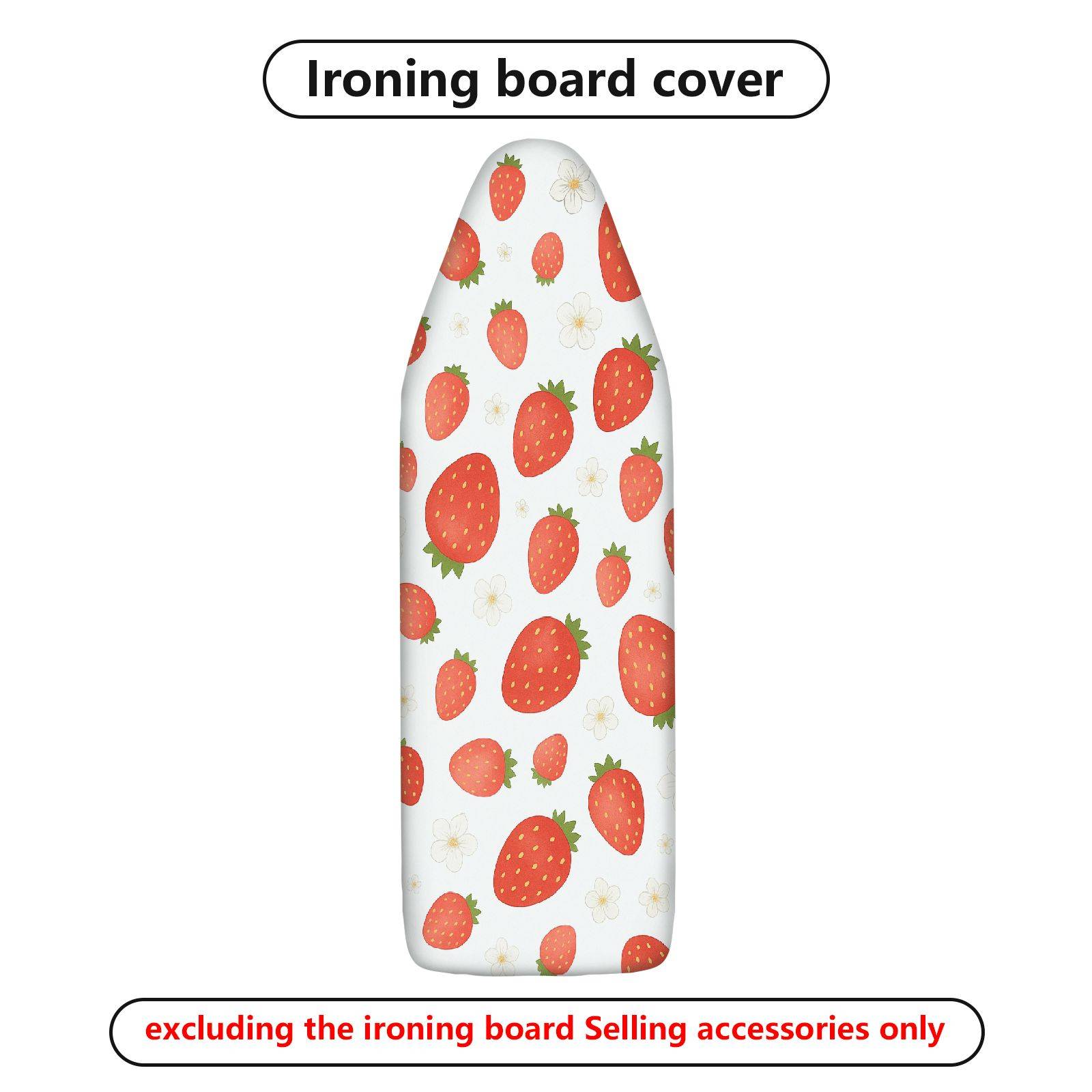 1-Piece Strawberry Flower White  Ironing Board Cover, Universal Size, Without Board