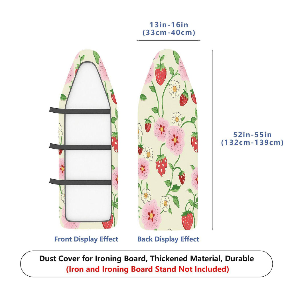 1-Piece Floral Strawberry Botanical  Ironing Board Cover, Universal Size, Without Board