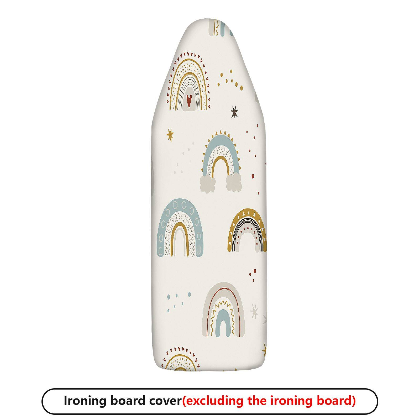 1-Piece rainbow colorful stars clouds  Ironing Board Cover, Universal Size, Without Board