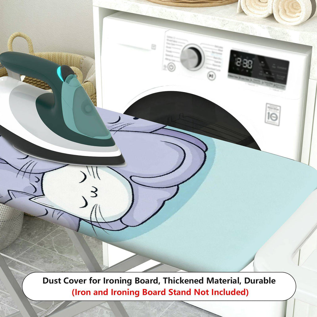 1-Piece Cat  Blue  Ironing Board Cover, Universal Size, Without Board