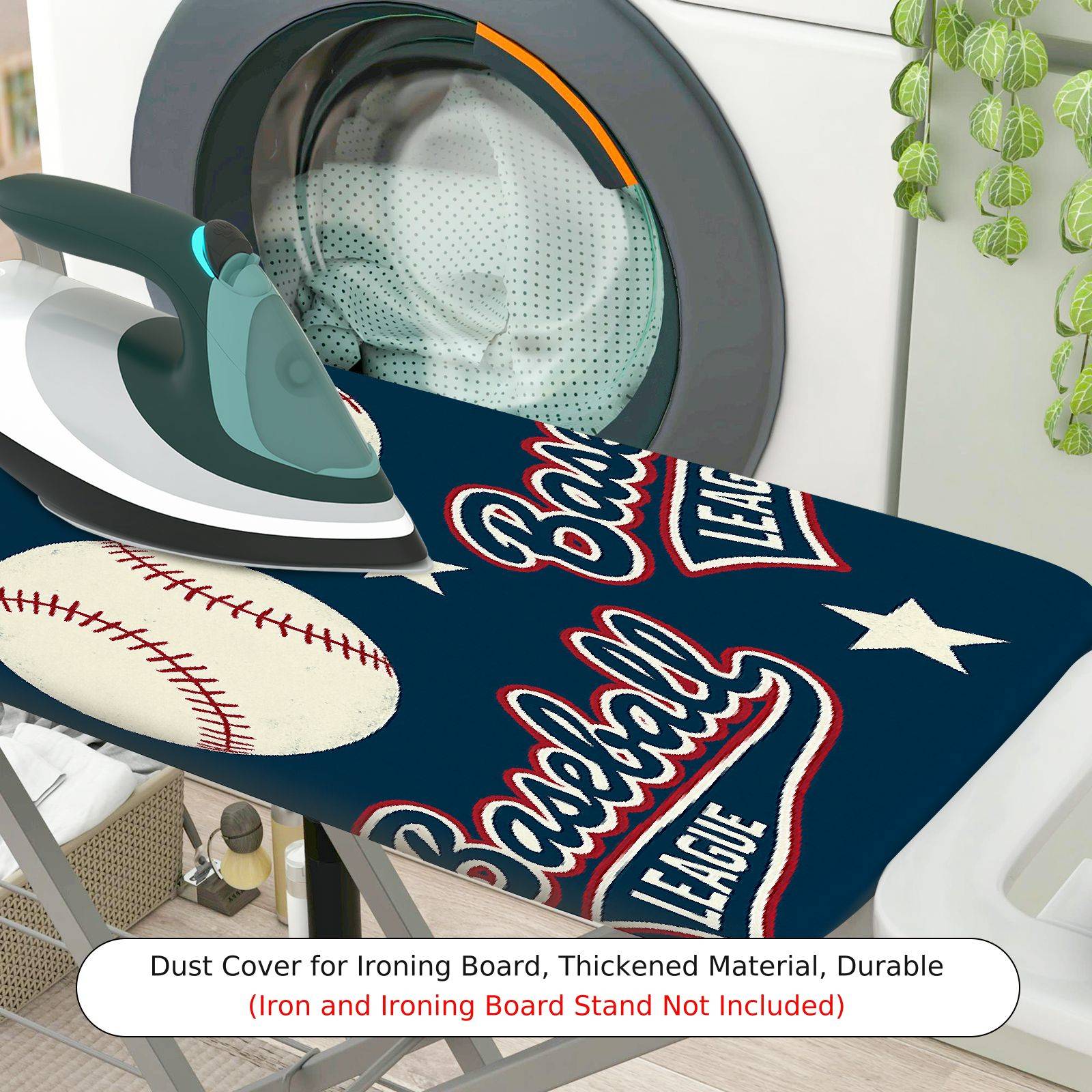1-Piece Baseball Sports Stars  Ironing Board Cover, Universal Size, Without Board
