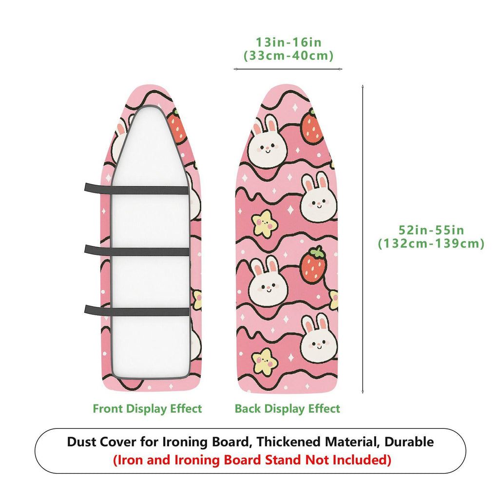 1-Piece Rabbit Strawberry Floral  Ironing Board Cover, Universal Size, Without Board